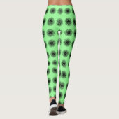 Prachtig Mint Green en Black Mandela patroon Leggings (Achterkant)