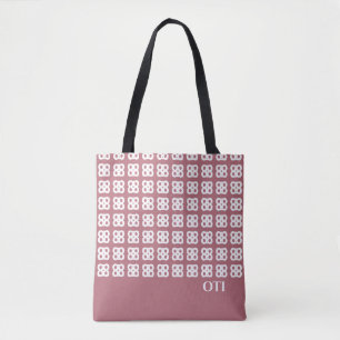 Prachtig modern abstract patroon op het gebied van tote bag