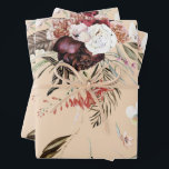 Prachtig modern beige bloemmotief cadeau inpakpapier vel<br><div class="desc">Een fraai modern bloemenpatroonontwerp op een beige kleur achtergrond zal een uitstekende cadeauviering creëer. Ideaal voor bruiloften,  vrijgezellenfeesten,  verjaardagen en meer.</div>