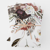 Prachtig modern bloemmotief cadeau inpakpapier vel (In situ)