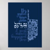 Prachtig modern Chanoeka Dreidel Poster (Voorkant)