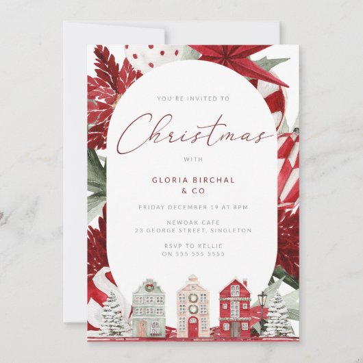 Prachtig modern kerstfeest kaart (Voorkant)