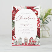 Prachtig modern kerstfeest kaart (Staand voorkant)