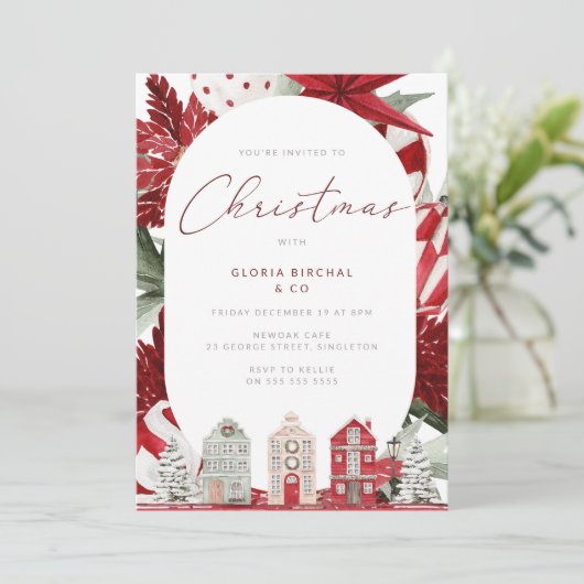 Prachtig modern kerstfeest kaart (Staand voorkant)