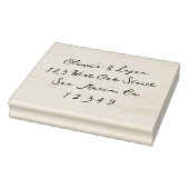 Prachtig modern script retouradres voor trouwkaart rubberstempel (Stempel)