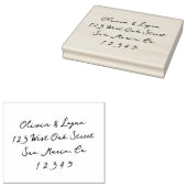 Prachtig modern script retouradres voor trouwkaart rubberstempel (Gestempeld)