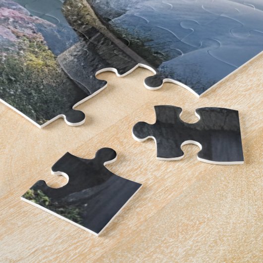 Prachtig modern sneeuw winter landschap legpuzzel (Zijkant)