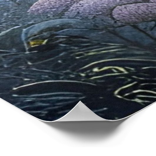 Prachtig modern sneeuw winter landschap poster (Hoek)