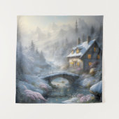 Prachtig modern sneeuw winter landschap wandkleed (Voorkant)