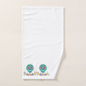 Prachtig Modern snoepjes schedel Blauw Roze Wit Bad Handdoek (Handdoek)