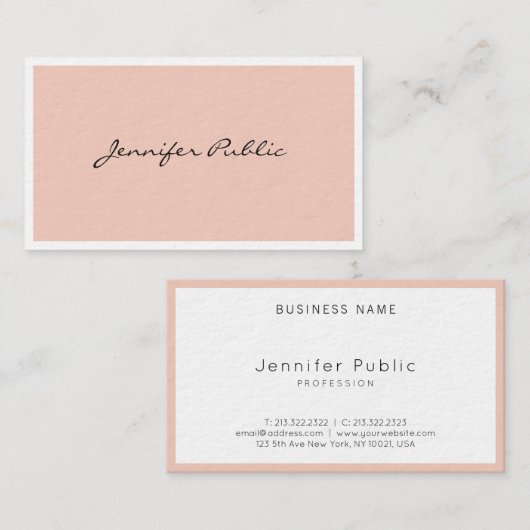 Prachtig modern strak design Elegant effen luxe Visitekaartje (Voorkant / Achterkant)