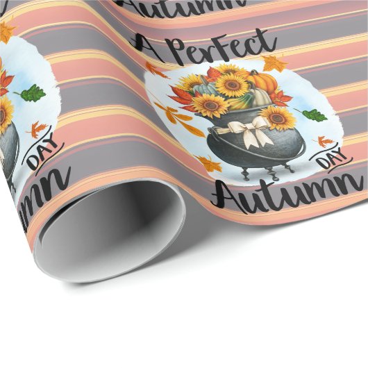 Prachtig modern Thanksgiving herfst Collectie Cadeaupapier (Rol Hoek)