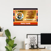 Prachtig modern Thanksgiving herfst Collectie Poster (Thuiskantoor)