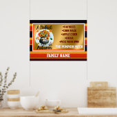 Prachtig modern Thanksgiving herfst Collectie Poster (Keuken)