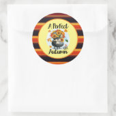 Prachtig modern Thanksgiving herfst Collectie Ronde Sticker (Tas)