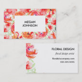 Prachtig modern Waterverf ventilatorontwerp Visitekaartje (Voorkant / Achterkant)