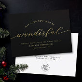 Prachtig | Moderne Script Business Logo Corporate Feestdagenkaart