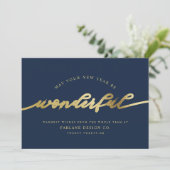 Prachtig | Moderne Script Business Logo Corporate Feestdagenkaart (Staand voorkant)