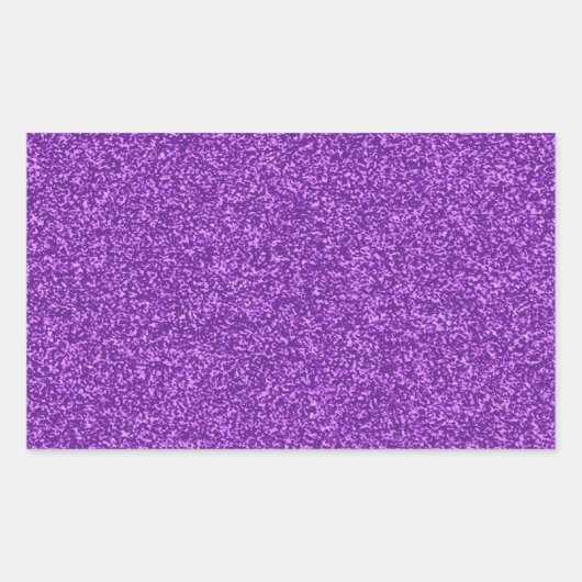 Prachtig modieus paars glitter-effect rechthoekige sticker (Voorkant)