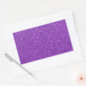 Prachtig modieus paars glitter-effect rechthoekige sticker (Envelop)