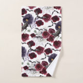Prachtig mooi | Donkere gotische Rozen met vleermu Bad Handdoek (Handdoek)