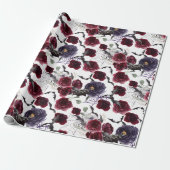 Prachtig mooi | Donkere gotische Rozen met vleermu Cadeaupapier (Uitgerold)