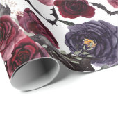 Prachtig mooi | Donkere gotische Rozen met vleermu Cadeaupapier (Rol Hoek)