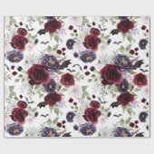 Prachtig mooi | Donkere gotische Rozen met vleermu Cadeaupapier (Vlak)