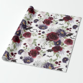 Prachtig mooi | Donkere gotische Rozen met vleermu Cadeaupapier (Uitgerold)