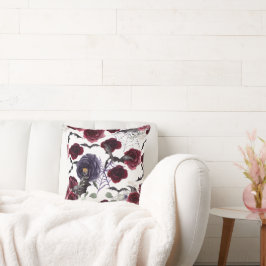 Prachtig mooi | Donkere gotische Rozen met vleermu Kussen