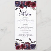 Prachtig mooi | Donkere gotische Rozen met vleermu Menu (Voorkant)