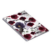 Prachtig mooi | Donkere gotische Rozen met vleermu Notitieboek (Rechterzijde)