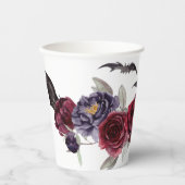 Prachtig mooi | Donkere gotische Rozen met vleermu Papieren Bekers (Voorkant)