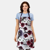 Prachtig mooi | Donkere gotische Rozen met vleermu Schort (Gedragen)