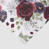 Prachtig mooi | Donkere gotische Rozen met vleermu Tissuepapier (Detail)