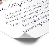 Prachtig mooi | Donkere nachtelijke luiers Poster (Hoek)