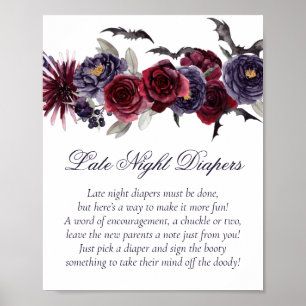 Prachtig mooi Donkere nachtelijke luiers Poster
