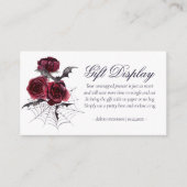 Prachtig mooi | Gothic Floral Bat Gifts Display Informatiekaartje (Voorkant)