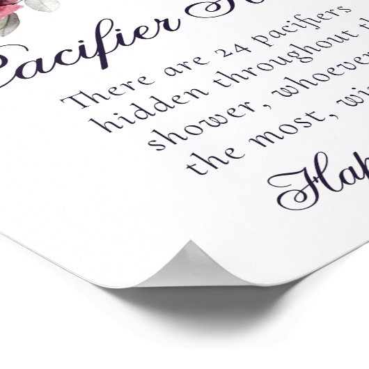 Prachtig mooi | Gothic Floral Bat Pacifier Hunt Poster (Hoek)