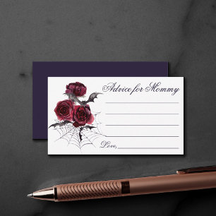 Prachtig mooi   Gothic Floral Bats Mam Advice Informatiekaartje