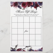 Prachtig mooi | Gothic Floral Shower Gift Bingo (Voorkant)