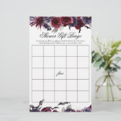 Prachtig mooi | Gothic Floral Shower Gift Bingo (Staand voorkant)