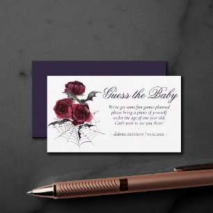 Prachtig mooi   Gothische Floral Raad de Baby Informatiekaartje