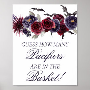 Prachtig mooi Gothische Floral raden hoeveel Poster