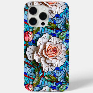 Prachtig mozaïek bloemen patroon iPhone 15 pro max hoesje