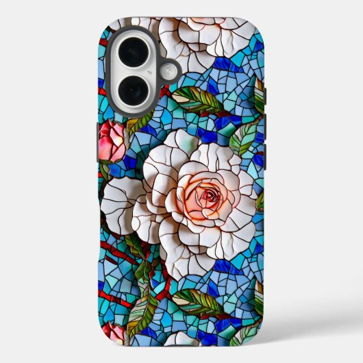 Prachtig mozaïek bloemen patroon Case-Mate iPhone case (Achterkant)