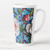 Prachtig mozaïek bloemen patroon latte mok (Rechts)