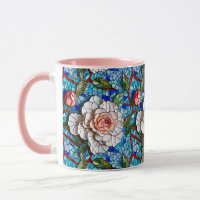 Prachtig mozaïek bloemen patroon