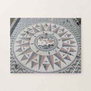 Prachtig mozaïektegelpatroon Lissabon, Portugal Legpuzzel