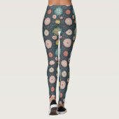 Prachtig Multi kleur bloemenpatroon Leggings (Achterkant)